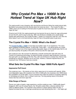 crystal pro max