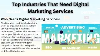 Top Industries That Need Digital Marketing Services