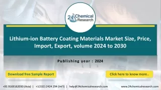 Global Lithium-ion Battery Coating Materials Market Research Report 2024-2030 (Status and Outlook)