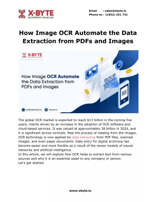 How Image OCR Automate the Data Extraction from PDFs and Images