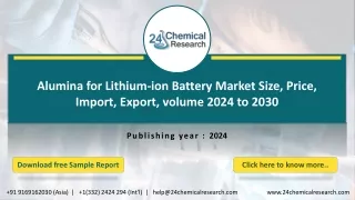 Global Alumina for Lithium-ion Battery Market Research Report 2024-2030 (Status and Outlook)