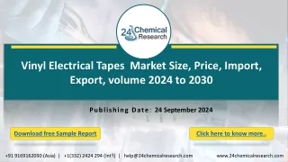 Vinyl Electrical Tapes  Market Size, Price, Import, Export, volume 2024 to 2030
