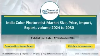India Color Photoresist Market Research Report 2024(Status and Outlook)