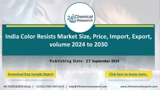 India Color Resists Market Research Report 2024(Status and Outlook)