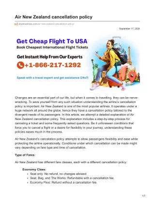 skybluetrips.com-Air New Zealand cancellation policy