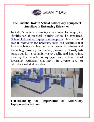 The Essential Role of School Laboratory Equipment Suppliers in Enhancing Education (1)