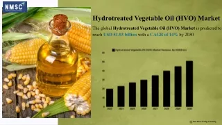 Hydrotreated Vegetable Oil (HVO) Market: A Renewable Future for Sustainable Fuel