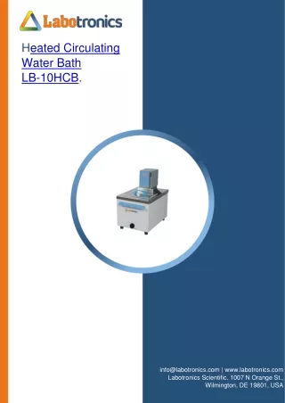 Heated Circulating Water Bath LB-10HCB.