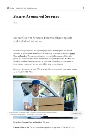 Secure Courier Services Toronto: Ensuring Safe and Reliable Deliveries