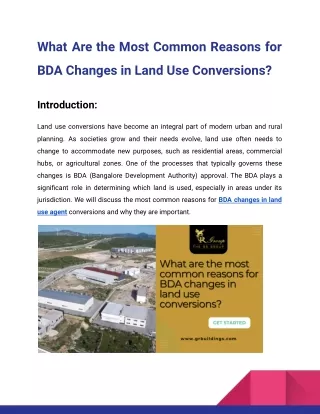 What Are the Most Common Reasons for BDA Changes in Land Use Conversions_Gr Group