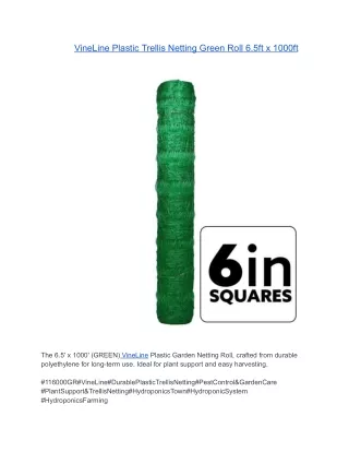VineLine Plastic Trellis Netting Green Roll 6