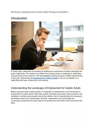 Real Stories_ Inspiring Journeys of Autistic Adults Thriving in the Workforce