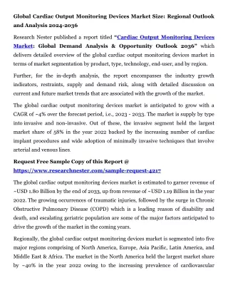 Cardiac Output Monitoring Devices Market