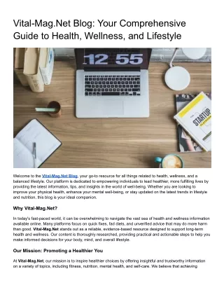 Vital-Mag.Net Blog_ Your Comprehensive Guide to Health, Wellness, and Lifestyle