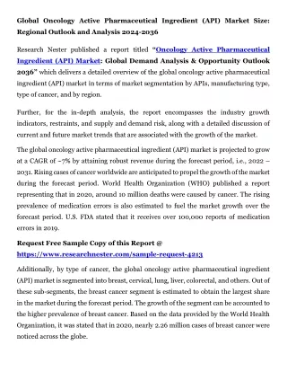 Oncology Active Pharmaceutical Ingredient (API) Market