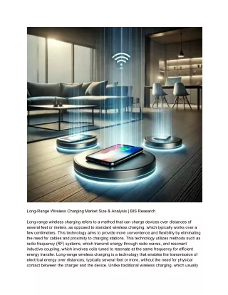 Long-Range Wireless Charging Market Size & Analysis _ BIS Research