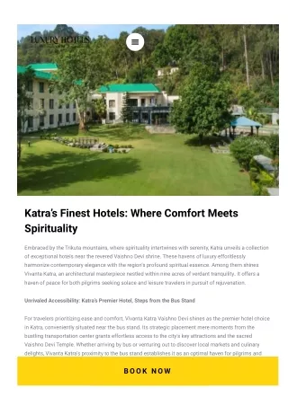 Katra’s Finest Hotels Where Comfort Meets Spirituality