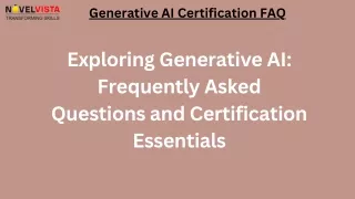 Exploring Generative AI: Frequently Asked Questions and Certification Essentials