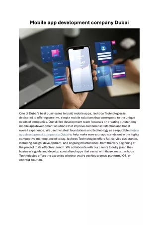 mobile app development company dubai