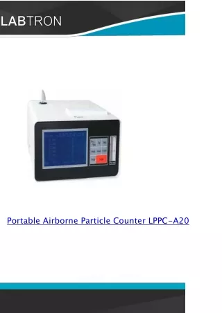 Portable Airborne Particle Counter LPPC-A20