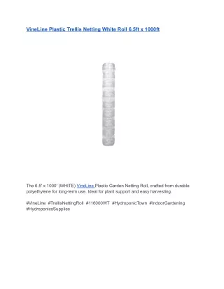 VineLine Plastic Trellis Netting White Roll 6