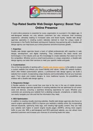 Top-Rated Seattle Web Design Agency Boost Your Online Presence