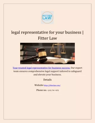 legal representative for your business