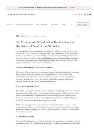 The Cornerstone: The Importance of Hardware and Construction Distributors