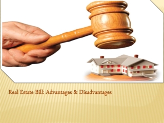 Real Estate Bill: Advantages