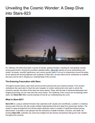 Unveiling the Cosmic Wonder_ A Deep Dive into Stars-923