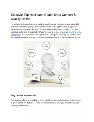 Discover Top Neckband Deals_ Shop Comfort & Quality Online