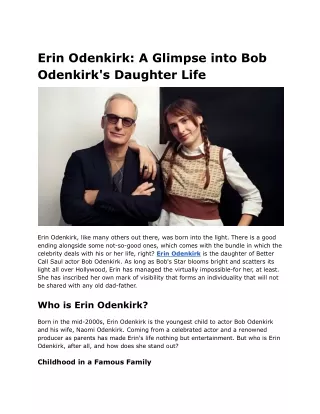 Erin Odenkirk_ A Glimpse into Bob Odenkirk's Daughter Life