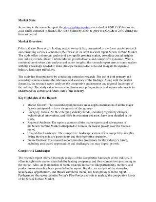 Steam Turbine Market