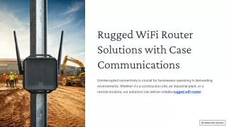 Rugged WiFi Router Solutions with Case Communications