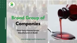 Third Party Pharma Syrups Manufacturers in Baddi