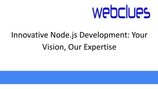 Innovative Node.js Development: Your Vision, Our Expertise