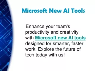 Microsoft New AI Tools