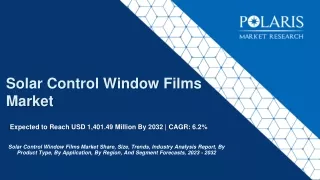Solar Control Window Films Market Revenue, Opportunity, Forecast 2024 - 2032