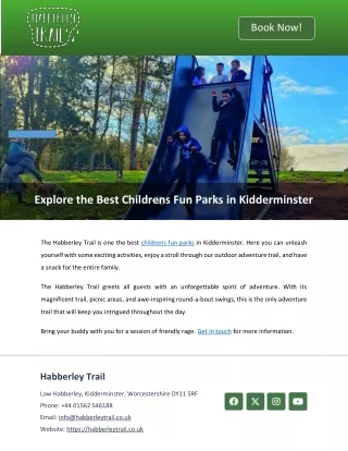 Explore the Best Childrens Fun Parks in Kidderminster