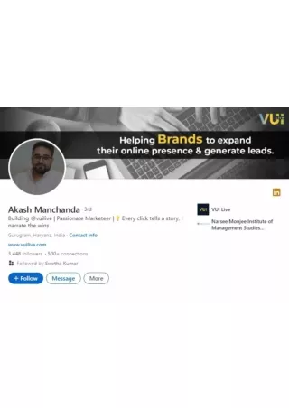 Akash Manchanda: Visionary Leader at VUI Live