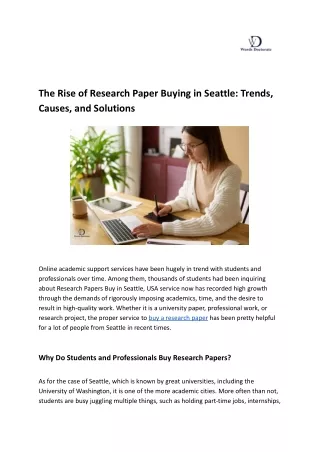 The Rise of Research Paper Buying in Seattle_ Trends, Causes, and Solutions