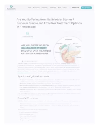 Are You Suffering from Gallbladder Stones? Discover Simple and Effective Treatme
