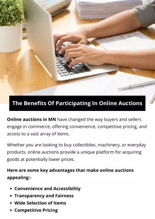 The Benefits Of Participating In Online Auctions