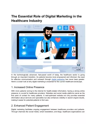 The Essential Role of Digital Marketing in the Healthcare Industry