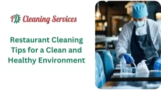 Restaurant Cleaning Tips for a Clean and Healthy Environment