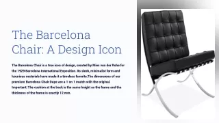 Barcelona Chair Dupe