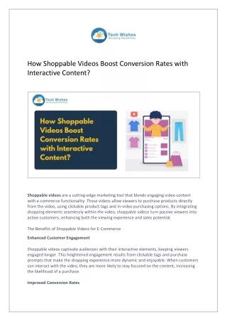 How Shoppable Videos Boost Conversion Rates with Interactive Content?