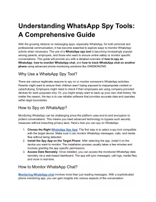 Understanding WhatsApp Spy Tools_ A Comprehensive Guide