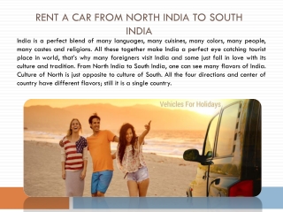 Rent a Car from North India to South India