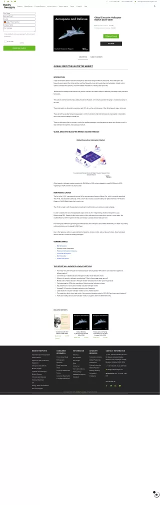 Global Executive Helicopter Market size 2023-2030